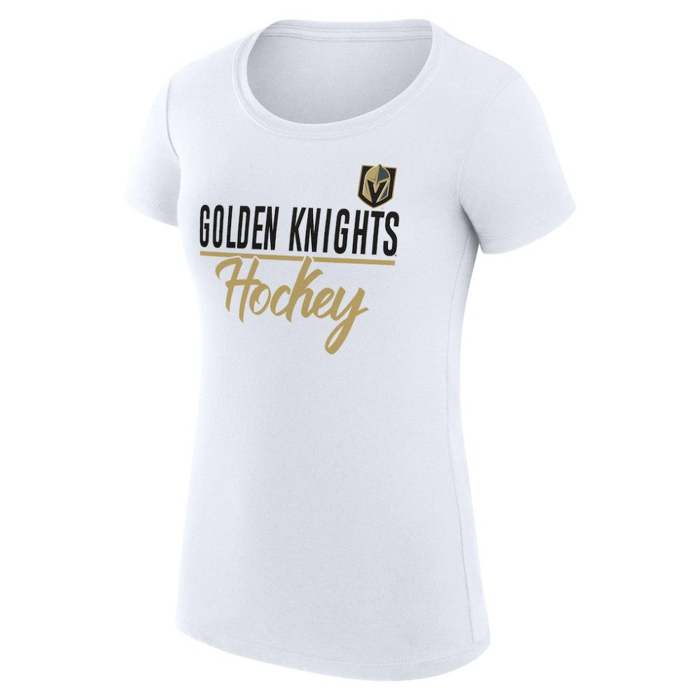 Vegas Golden Knights G-III 4Her by Carl Banks Women's Super-Slim Fit Lightweight Team Sport T-Shirt - White - NHL 200602598
