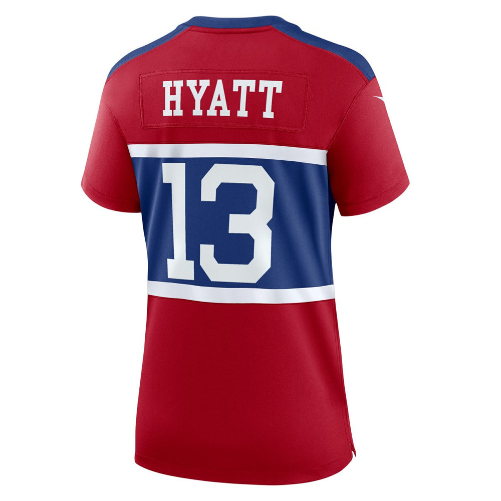 Nike Jalin Hyatt New York Giants Women's Alternate Player Game Jersey Century Red