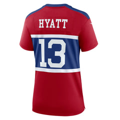 Nike Jalin Hyatt New York Giants Women's Alternate Player Game Jersey Century Red