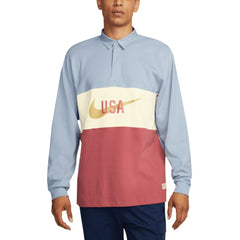 USMNT Rugby Long Sleeve Top Light Blue - Nike Discount