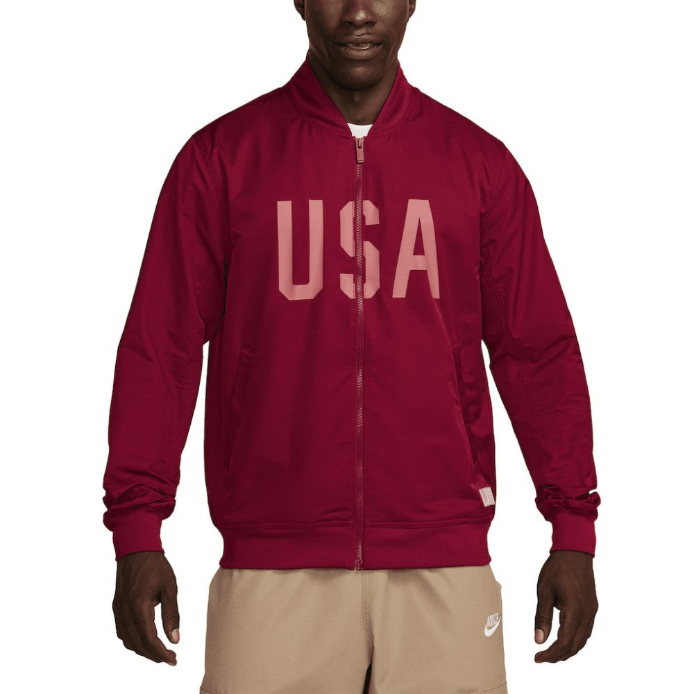 USMNT Woven Bomber Full-Zip Jacket Red - Nike for sale