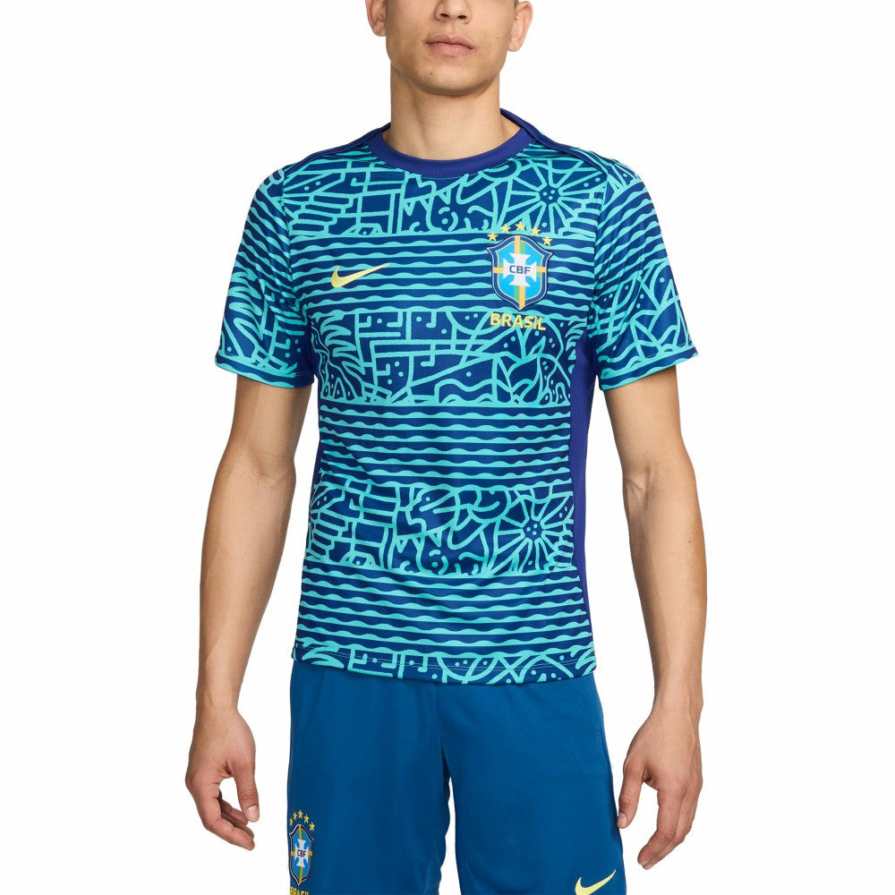Brazil National Team 2024 Academy Pro Pre-Match Top Blue - Nike Discount