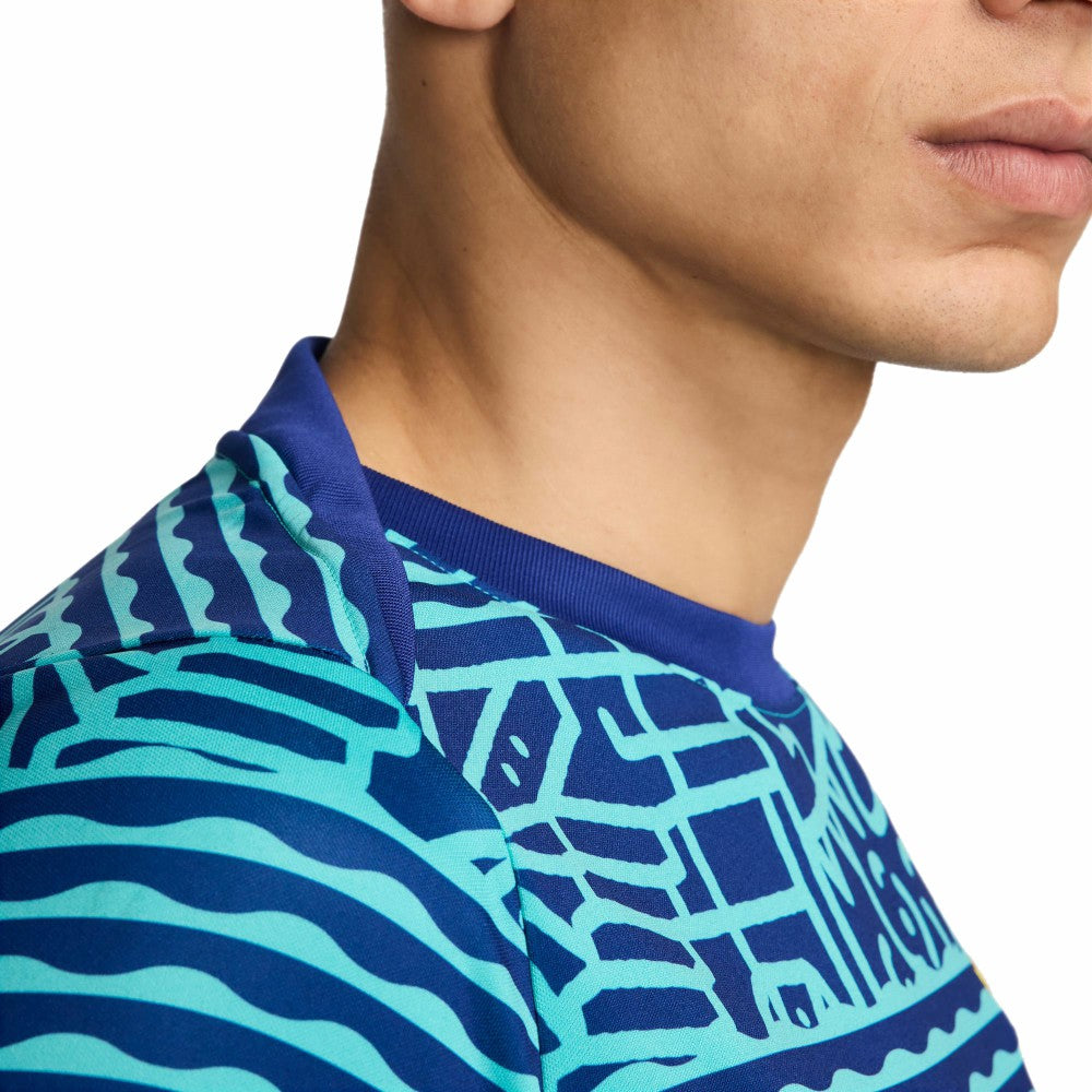 Brazil National Team 2024 Academy Pro Pre-Match Top Blue - Nike Discount