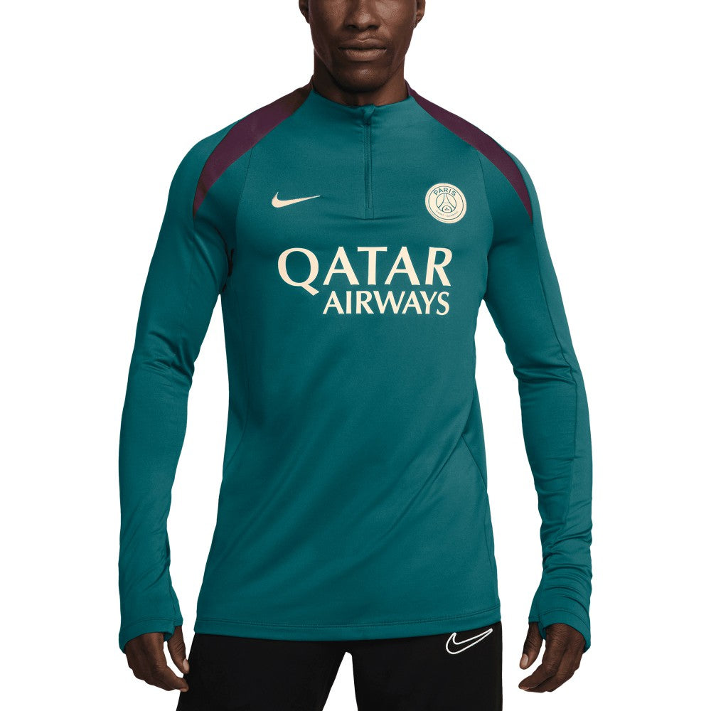 Paris Saint-Germain 2024/25 Strike Drill Performance Quarter-Zip Long Sleeve Top Teal - Nike sale