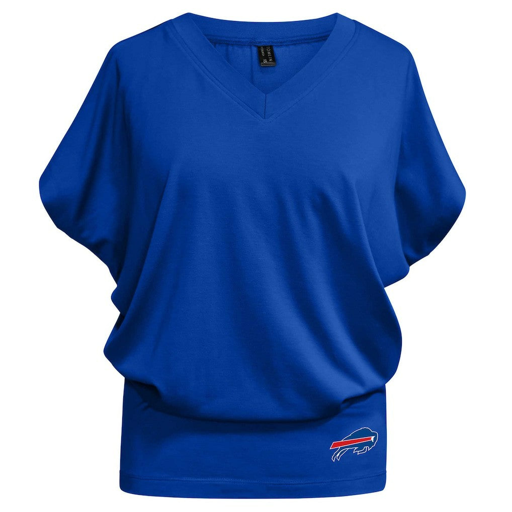 Buffalo Bills Kiya Tomlin Women's Blousy V-Neck T-Shirt Royal