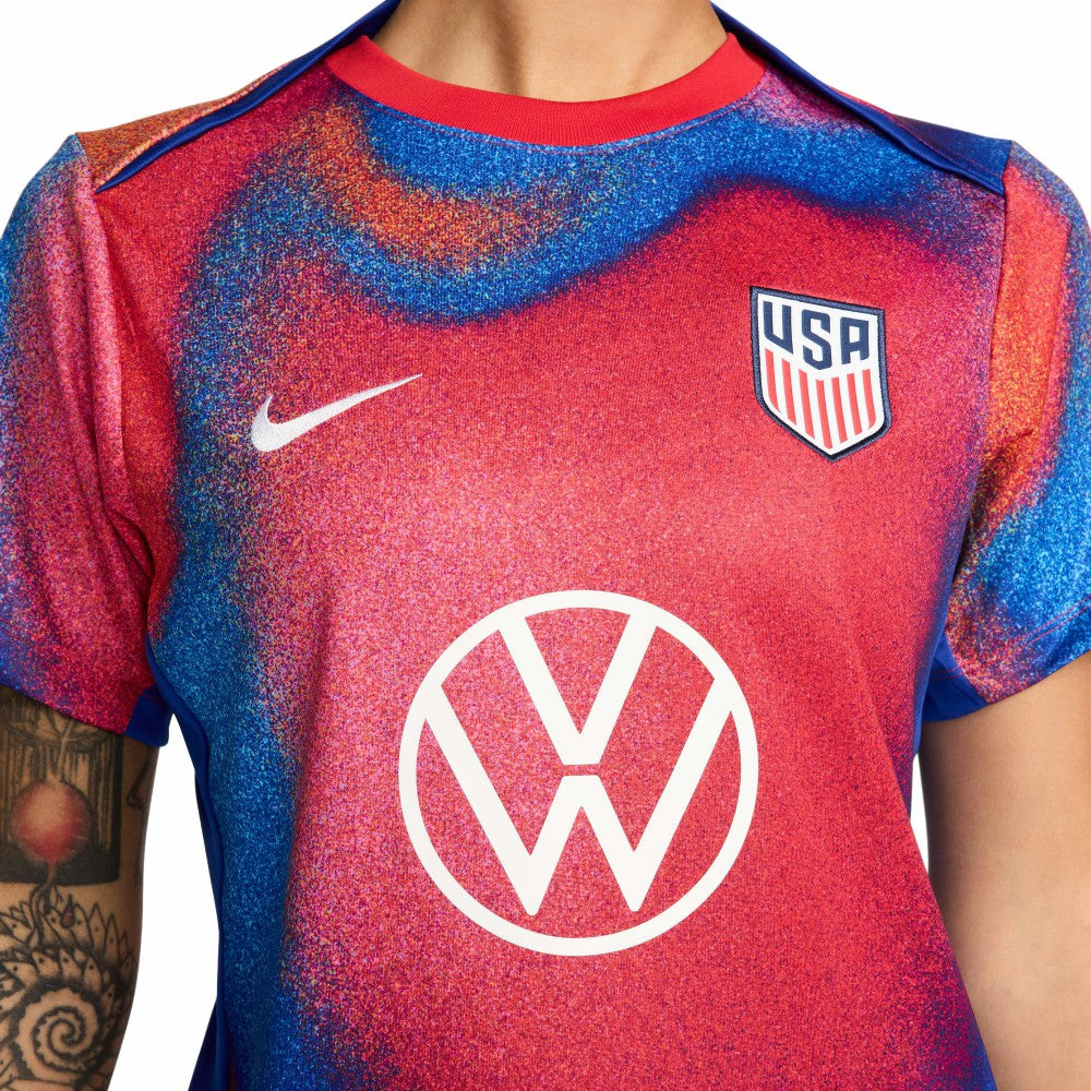 USMNT Women's 2024 Academy Pro Pre-Match Top Red - Nike