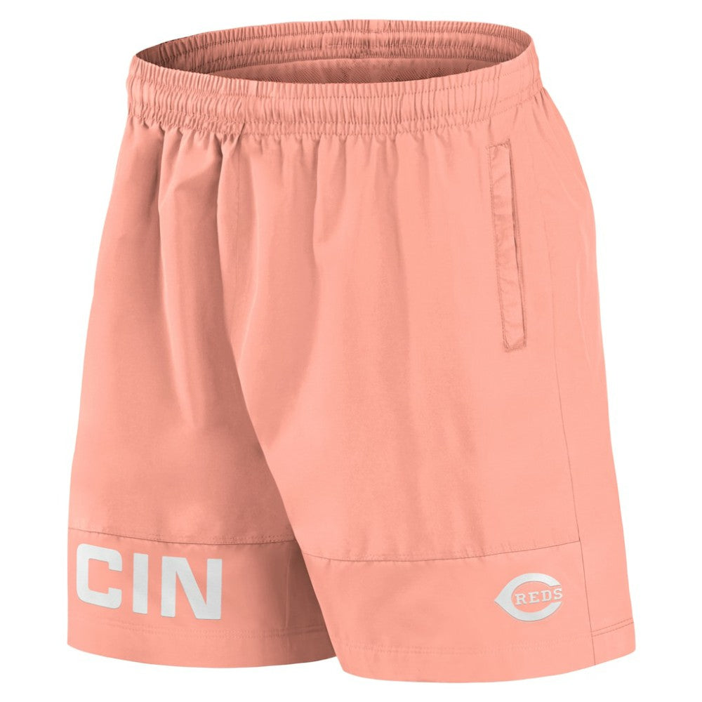 Cincinnati Reds Fanatics Elements Swim Shorts - Coral - Fanatics on Sale
