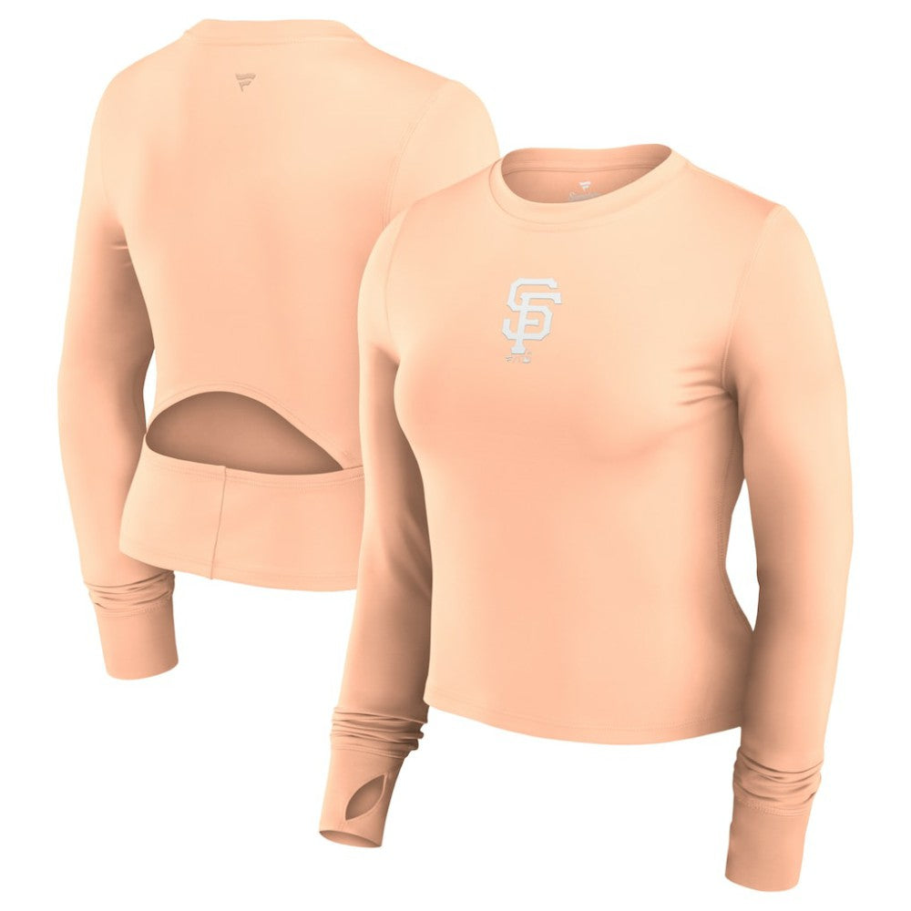 San Francisco Giants Fanatics Women's Studio Fitted Long Sleeve Gym Top  - Pink - Fanatics Sale