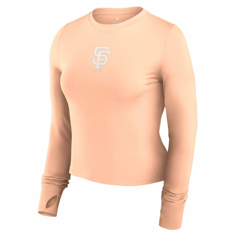 San Francisco Giants Fanatics Women's Studio Fitted Long Sleeve Gym Top  - Pink - Fanatics Sale