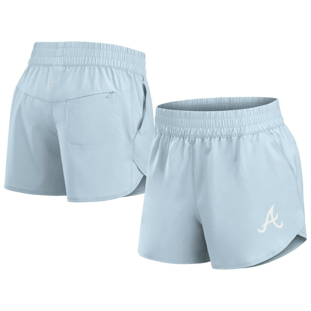 Atlanta Braves Fanatics Women's Studio Woven Vibe Shorts - Light Blue - Fanatics Online