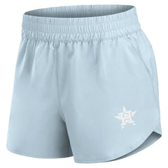 Houston Astros Fanatics Women's Studio Woven Vibe Shorts - Light Blue - Fanatics Discount