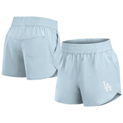 Los Angeles Dodgers Fanatics Women's Studio Woven Vibe Shorts - Light Blue - Fanatics Sale