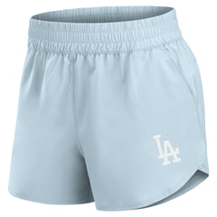 Los Angeles Dodgers Fanatics Women's Studio Woven Vibe Shorts - Light Blue - Fanatics Sale