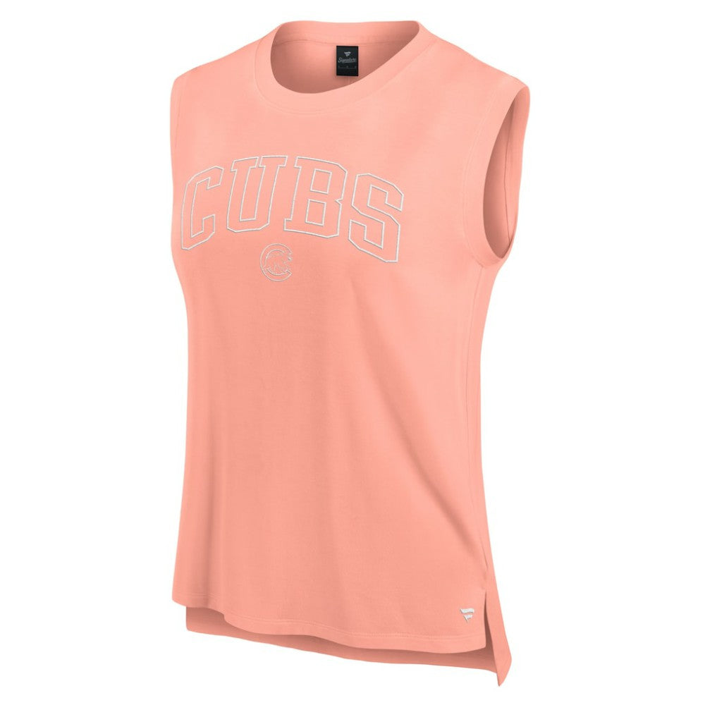 Chicago Cubs Fanatics Women's Studio Gym Tank Top - Coral - Fanatics Sale