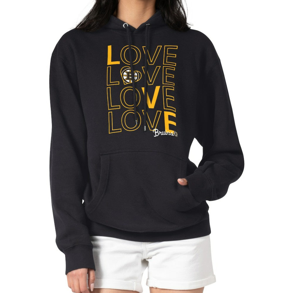 Boston Bruins G-III 4Her by Carl Banks Women's Hockey Love Fleece Pullover Hoodie - Black - NHL 200607220