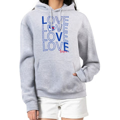 New York Rangers G-III 4Her by Carl Banks Women's Hockey Love Fleece Pullover Hoodie - Gray - NHL 200607257