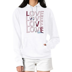 Colorado Avalanche G-III 4Her by Carl Banks Women's Hockey Love Fleece Pullover Hoodie - White - NHL 200607264