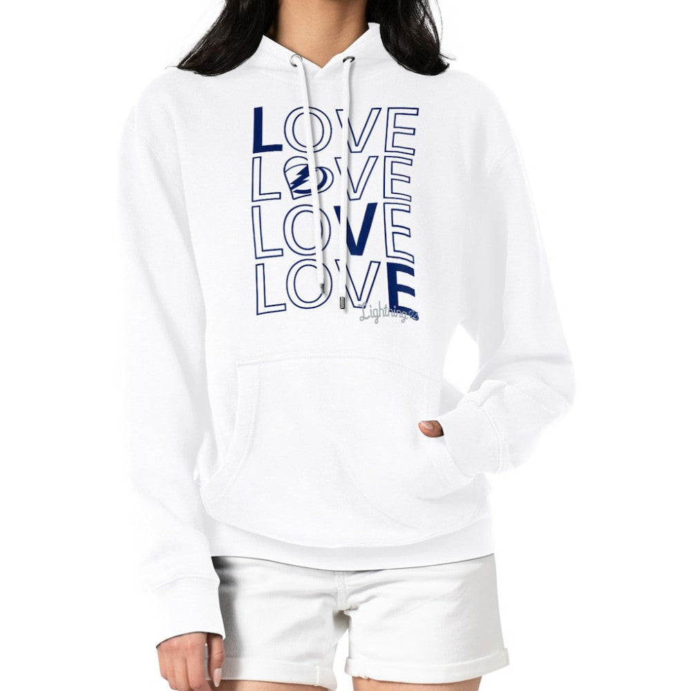 Tampa Bay Lightning G-III 4Her by Carl Banks Women's Hockey Love Fleece Pullover Hoodie - White - NHL 200607294