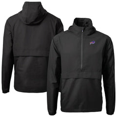 Buffalo Bills Cutter & Buck Charter Eco Recycled Anorak Half-Zip Jacket Black