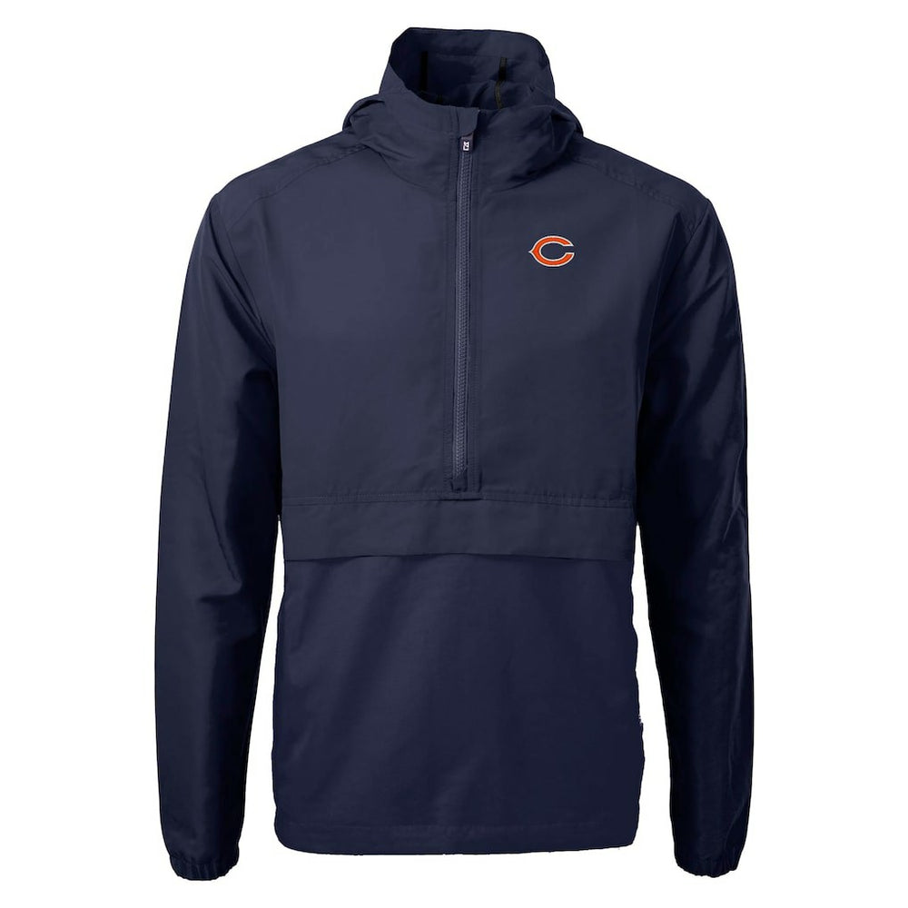 Chicago Bears Cutter & Buck Charter Eco Recycled Anorak Half-Zip Jacket Navy