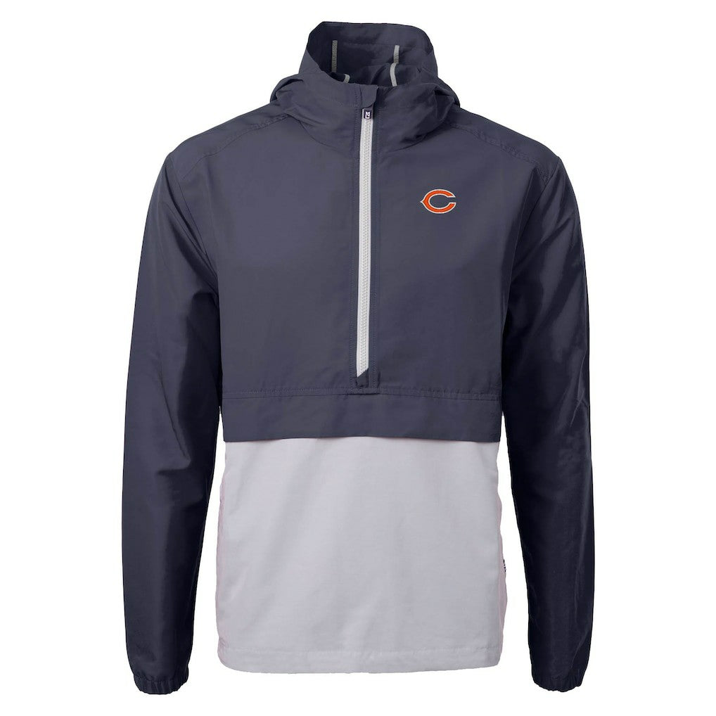 Chicago Bears Cutter & Buck Charter Eco Recycled Anorak Half-Zip Jacket Blue