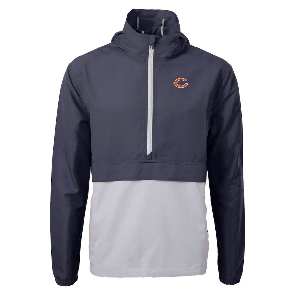 Chicago Bears Cutter & Buck Charter Eco Recycled Anorak Half-Zip Jacket Blue