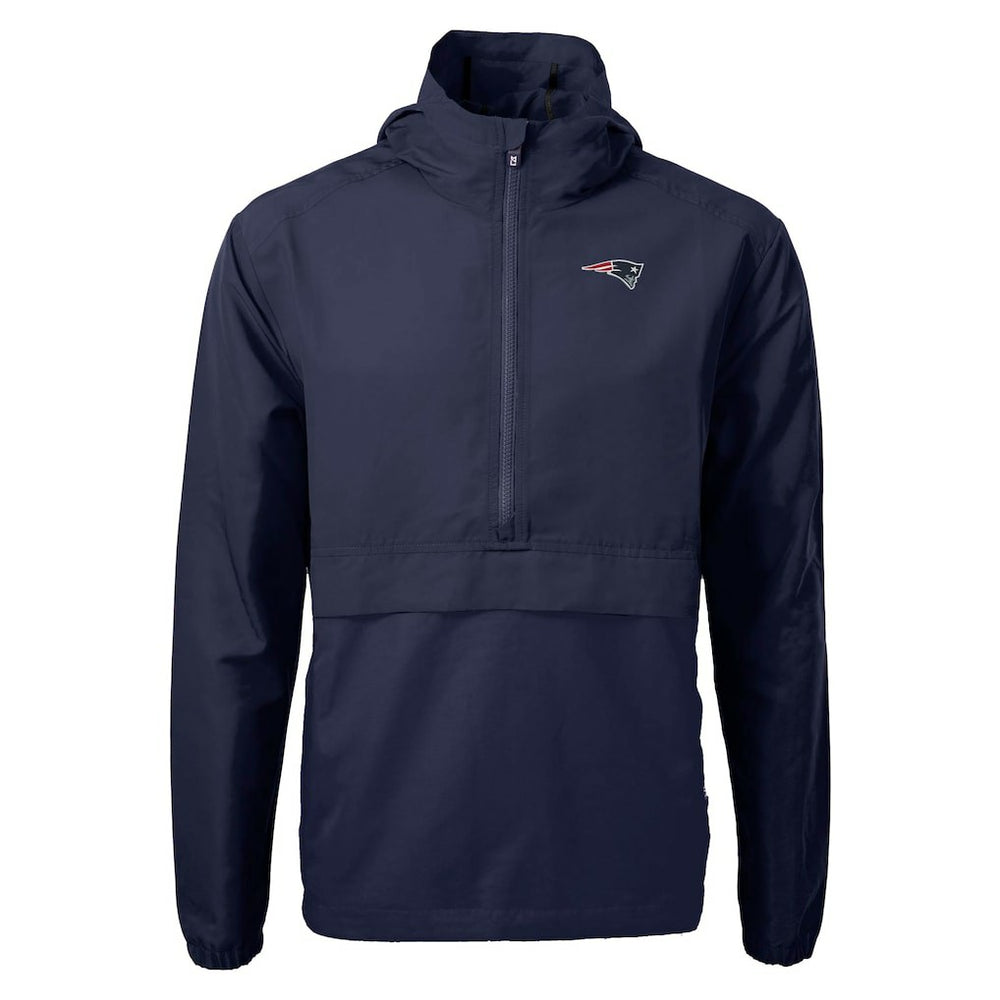 New England Patriots Cutter & Buck Charter Eco Recycled Anorak Half-Zip Jacket Blue