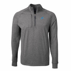 Detroit Lions Cutter & Buck Adapt Eco Knit Quarter-Zip Pullover Top Heather Black