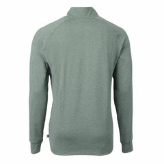 Green Bay Packers Cutter & Buck Adapt Eco Knit Quarter-Zip Pullover Top Heather Green