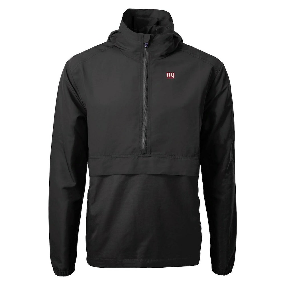New York Giants Cutter & Buck Charter Eco Recycled Anorak Half-Zip Jacket Black