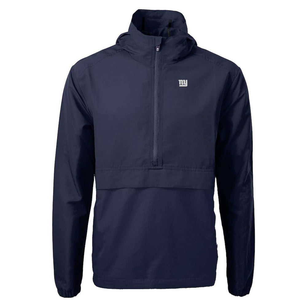 New York Giants Cutter & Buck Charter Eco Recycled Anorak Half-Zip Jacket Blue