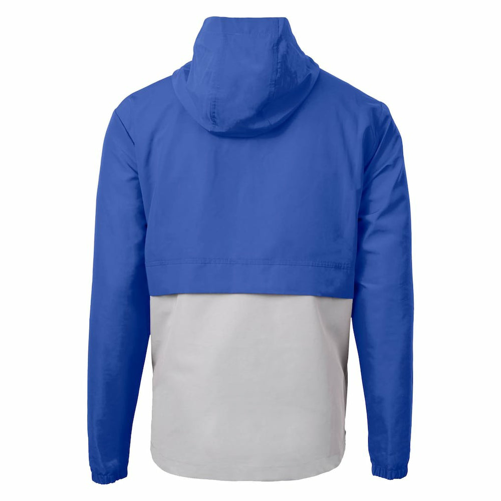 New York Giants Cutter & Buck Charter Eco Recycled Anorak Half-Zip Jacket Blue