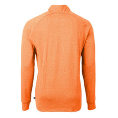 Miami Dolphins Cutter & Buck Adapt Eco Knit Quarter-Zip Pullover Top Heather Orange