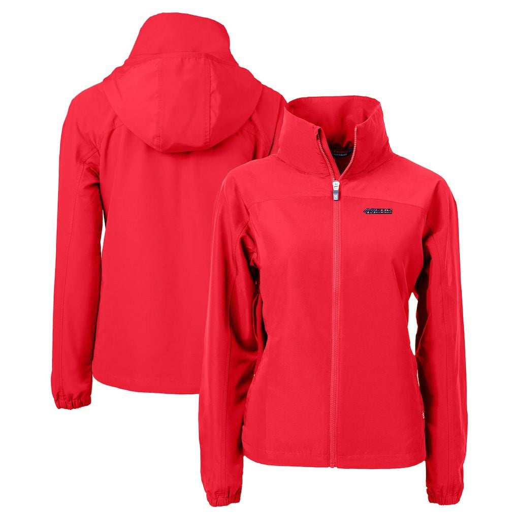 San Francisco 49ers Cutter & Buck Women's Charter Eco Recycled Full-Zip Jacket Red