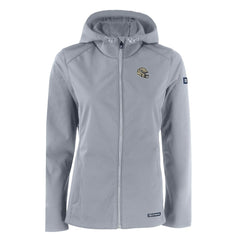 New Orleans Saints Cutter & Buck Women's Evoke Eco Softshell Recycled Full-Zip Hooded Jacket Gray