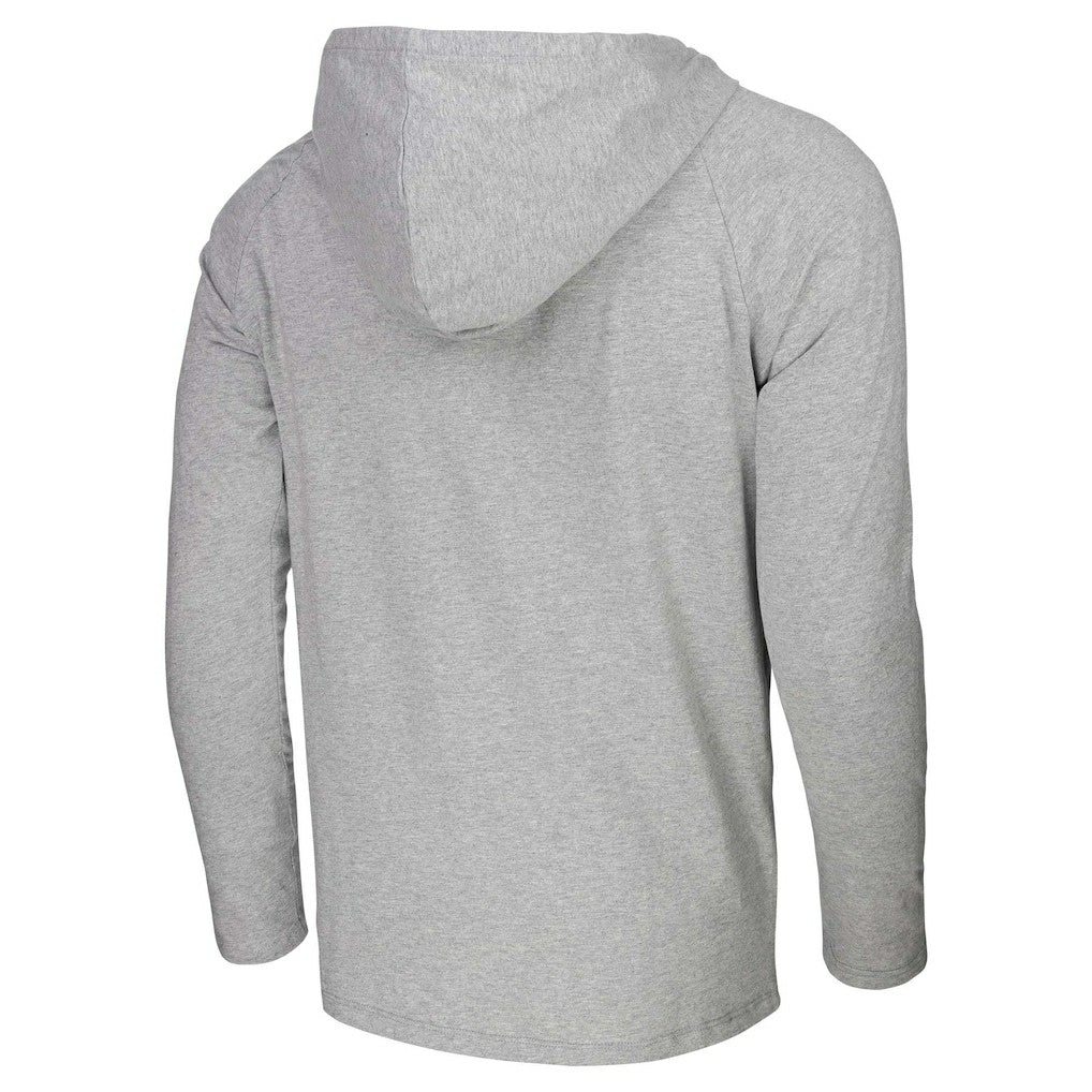 Charlotte Hornets Stadium Essentials Atrium Raglan Long Sleeve Hoodie T-Shirt Heather Gray