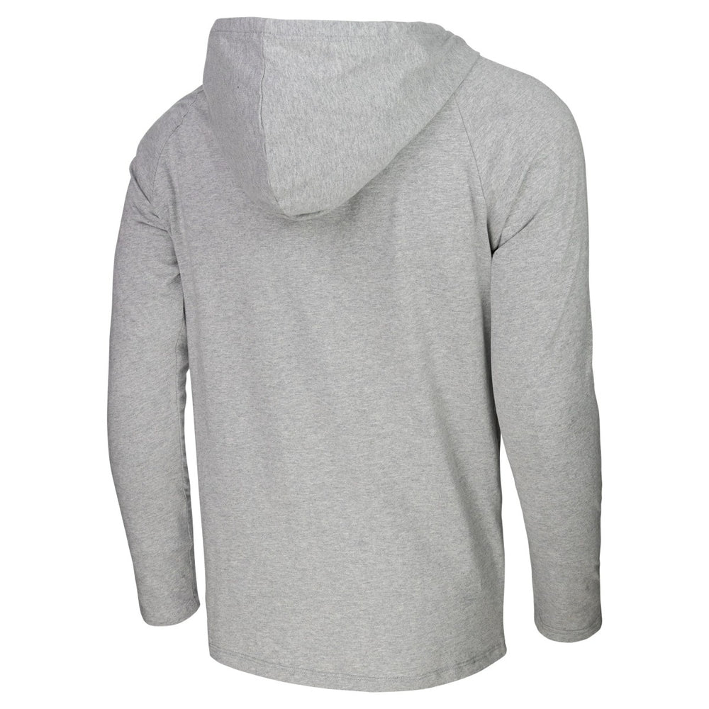 Los Angeles Lakers Stadium Essentials Atrium Raglan Long Sleeve Hoodie T-Shirt Heather Gray