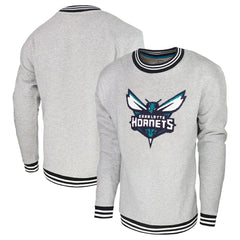 Charlotte Hornets Stadium Essentials Club Level Pullover Sweatshirt Heather Gray