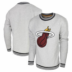 Miami Heat Stadium Essentials Club Level Pullover Sweatshirt Heather Gray