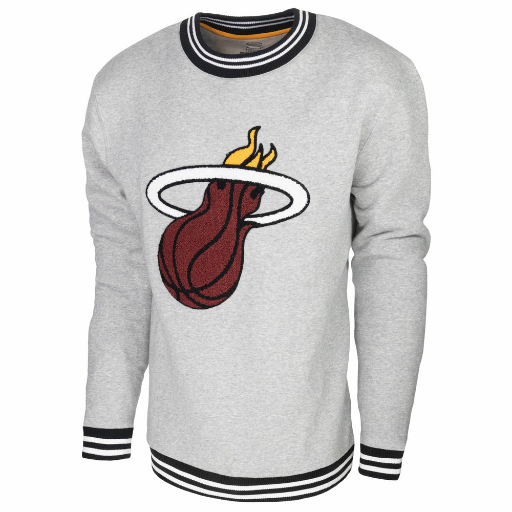 Miami Heat Stadium Essentials Club Level Pullover Sweatshirt Heather Gray