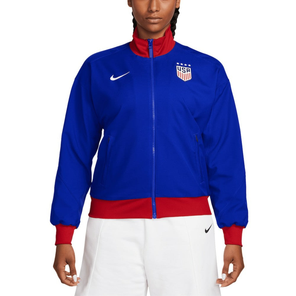 USWNT Women's 2024 Strike Anthem Full-Zip Jacket Royal - Nike Discount