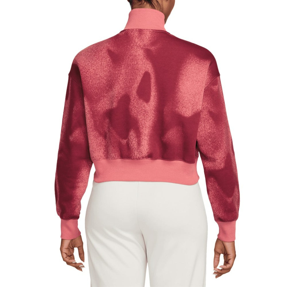 USMNT Women's Phoenix Fleece Cropped Quarter-Zip Jacket Pink - Nike