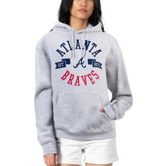 Atlanta Braves G-III 4Her by Carl Banks Women's City Graphic Pullover Hoodie - Heather Gray - MLB on Sale