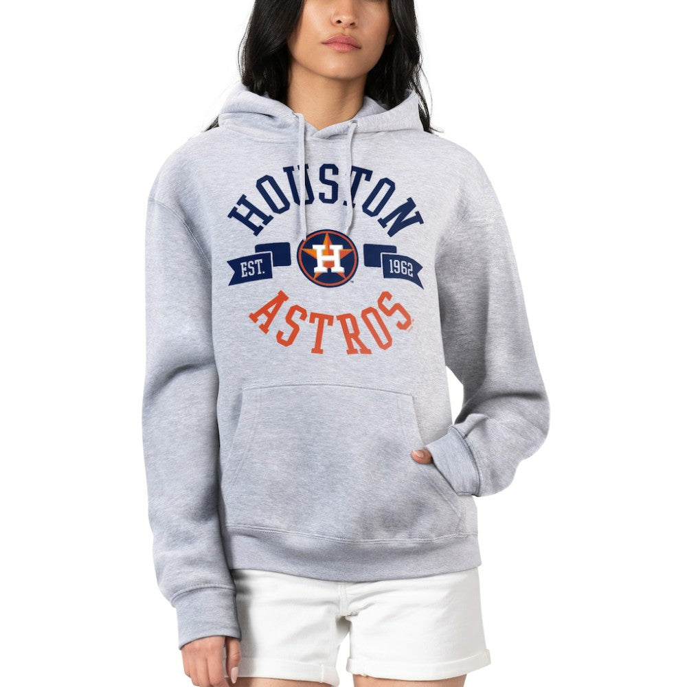 Houston Astros G-III 4Her by Carl Banks Women's City Graphic Pullover Hoodie - Heather Gray - MLB on Sale