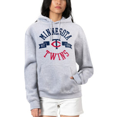 Minnesota Twins G-III 4Her by Carl Banks Women's City Graphic Pullover Hoodie - Heather Gray - MLB Lifestyle