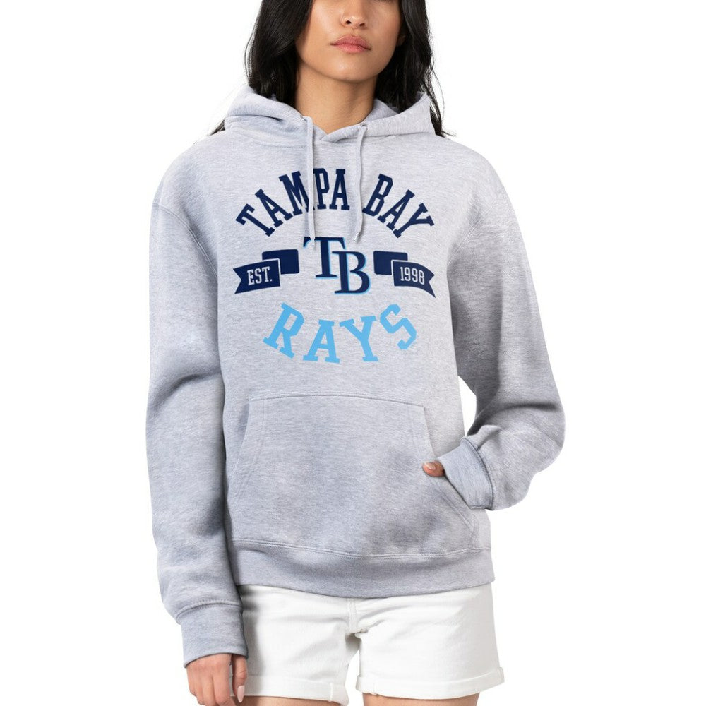 Tampa Bay Rays G-III 4Her by Carl Banks Women's City Graphic Pullover Hoodie - Heather Gray - MLB Sale