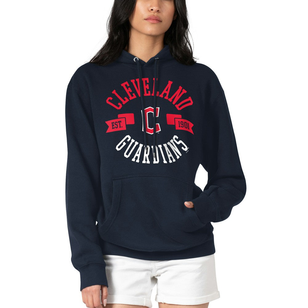 Cleveland Guardians G-III 4Her by Carl Banks Women's City Graphic Pullover Hoodie - Navy - MLB Lifestyle