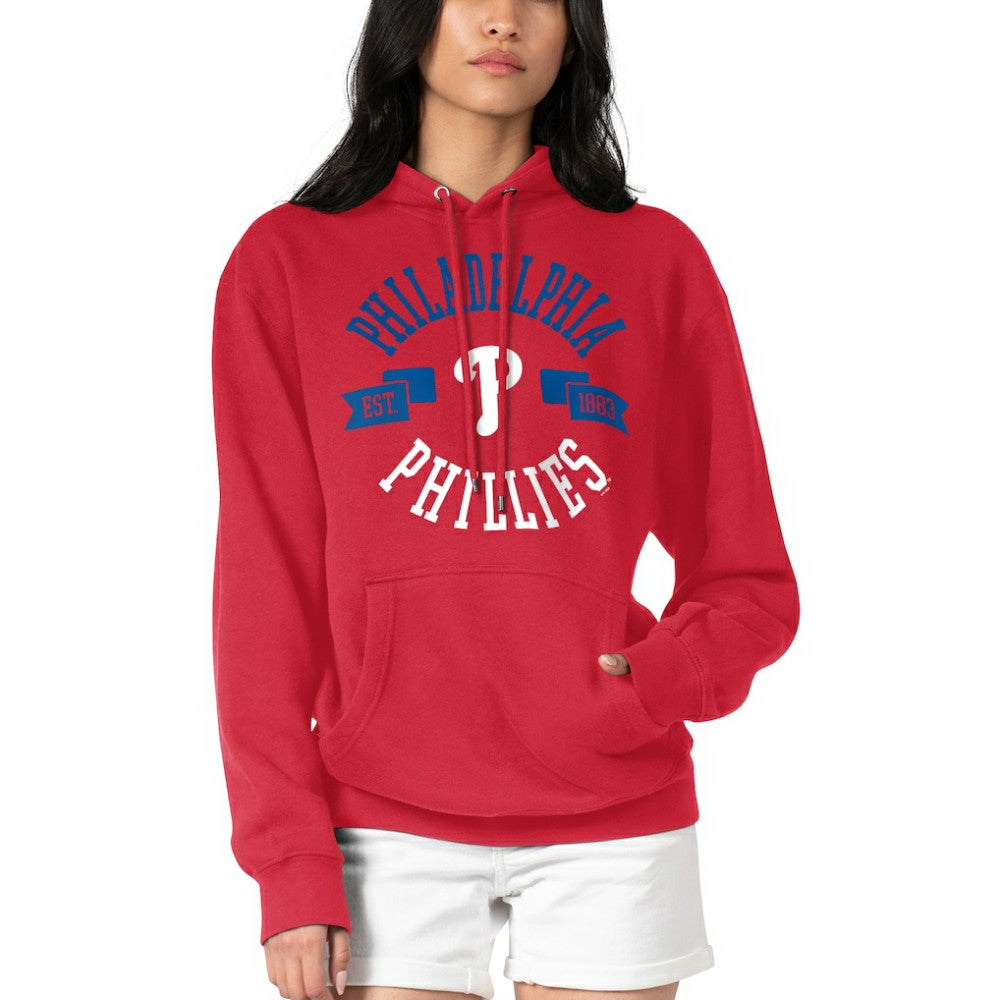 Philadelphia Phillies G-III 4Her by Carl Banks Women's City Graphic Pullover Hoodie - Red - MLB Sale