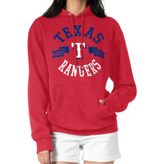 Texas Rangers G-III 4Her by Carl Banks Women's City Graphic Pullover Hoodie - Red - MLB on Sale