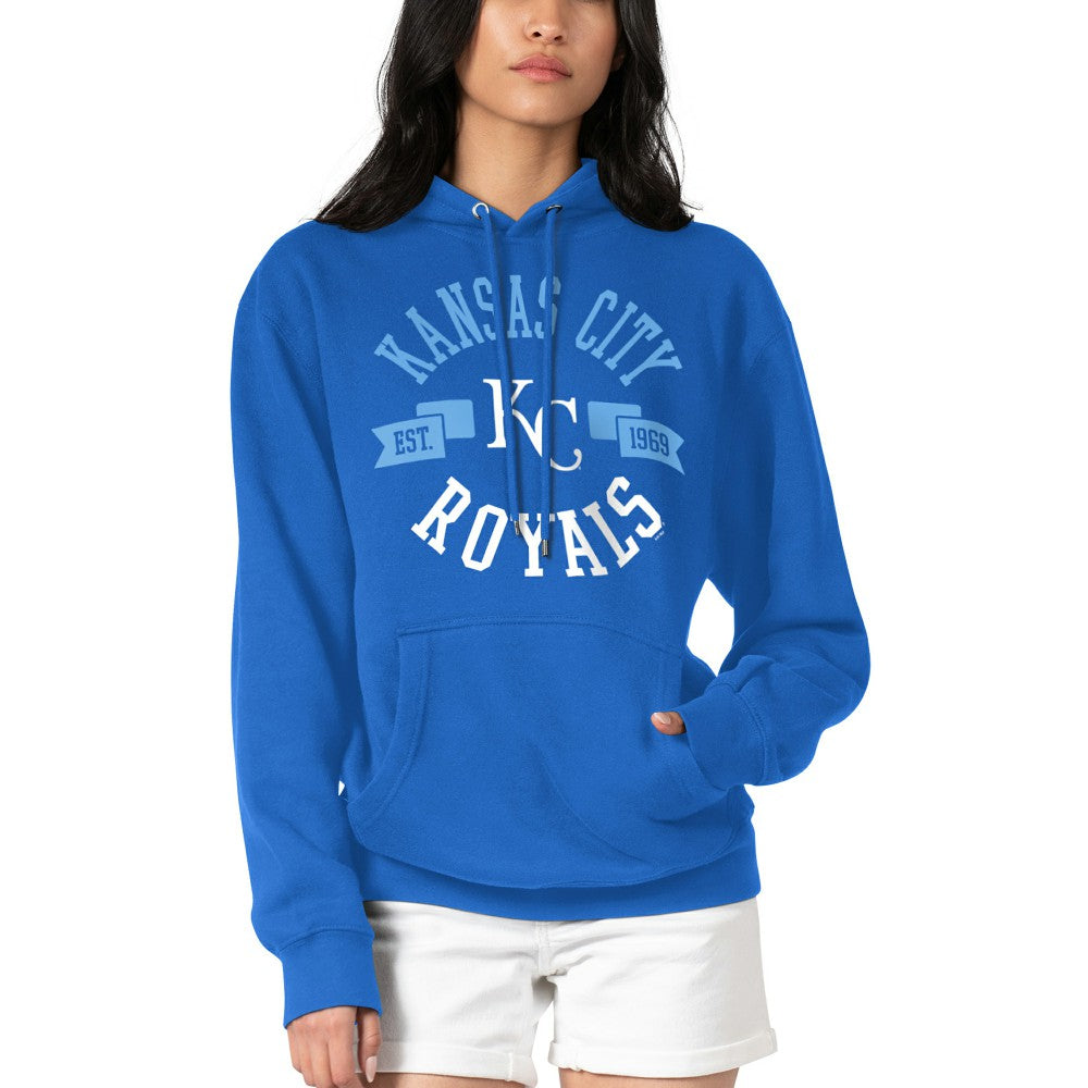 Kansas City Royals G-III 4Her by Carl Banks Women's City Graphic Pullover Hoodie - Royal - MLB on Sale